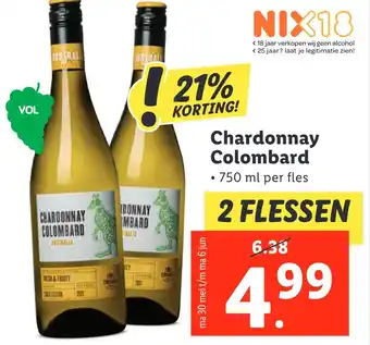 Lidl Chardonnay Colombard aanbieding