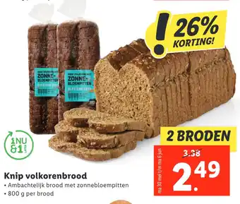 Lidl Knip volkorenbrood aanbieding