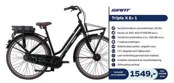 Bike Totaal Giant Triple X E+ 1 aanbieding