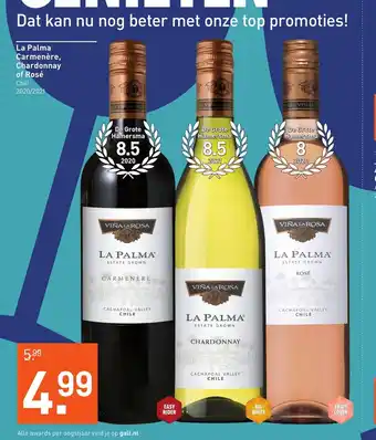 Gall & Gall La Palma Carmenere, Chardonnay of Rose Chili aanbieding