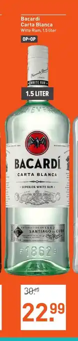 Gall & Gall Bacardi Carta Blanca 1,5 liter aanbieding