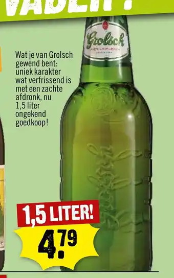 Dirck 3 Grolsch 1,5 liter aanbieding