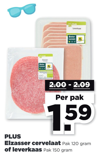 PLUS PLUS Elzasser cervelaat aanbieding
