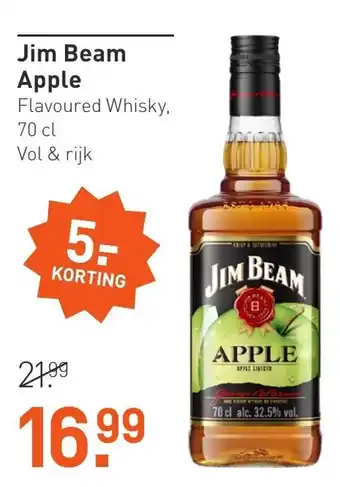 Gall & Gall Jim beam apple 70 cl aanbieding