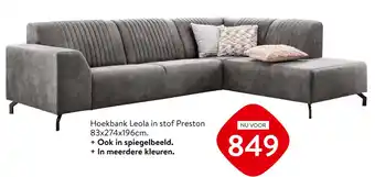 Profijt Meubel Hoekbank Leola in stof Preston 83x274x196 cm aanbieding