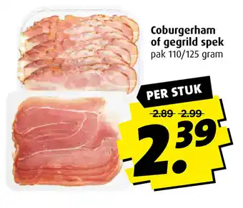 Boni Coburgerham of gegrild spek 110/125 gram aanbieding