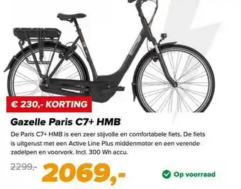 12GO Biking Gazelle Paris C7+ HMB Fiets € 230,- Korting aanbieding