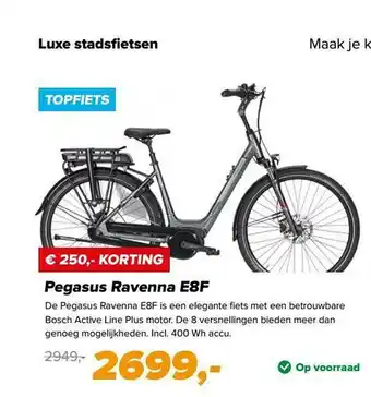 12GO Biking Pegasus Ravenna E8F Fiets € 250,- Korting aanbieding