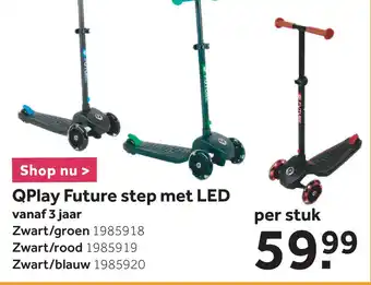 Intertoys QPlay Future step met LED - zwart/groen aanbieding