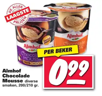 Nettorama Almhof Chocolade Mousse 200/210 gr. aanbieding