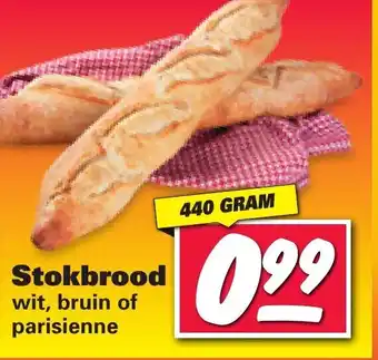 Nettorama Stokbrood 440 gram aanbieding