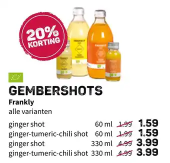 Ekoplaza Gembershots aanbieding