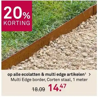 Karwei op alle ecolatten & multi edge artikelen Multi Edge border, Corten staal, 1 meter aanbieding