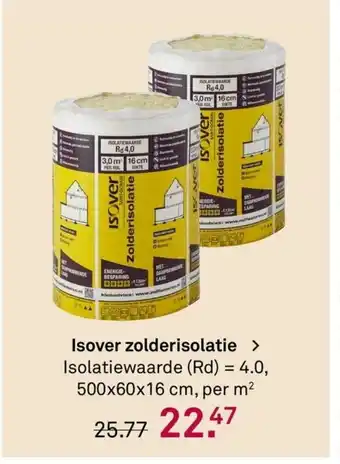 Karwei Isover zolderisolatie aanbieding