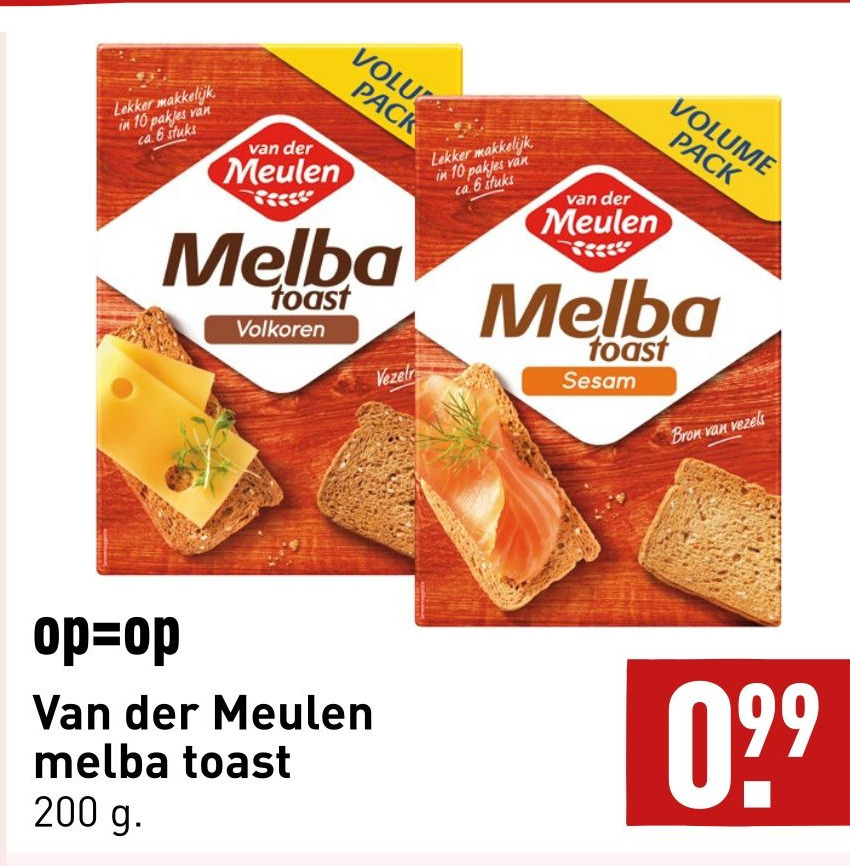 Van der Meulen melba toast aanbieding bij ALDI