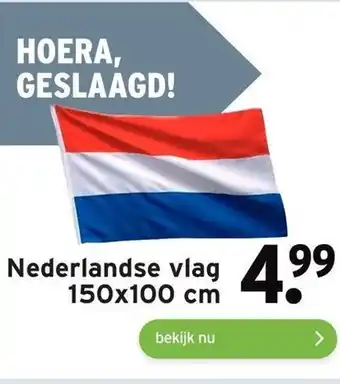 GAMMA Nederlandse vlag 150x100 cm aanbieding