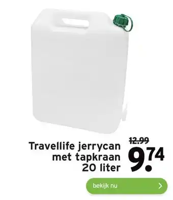 GAMMA Travellife jerrycan met tapkraan 20 liter aanbieding