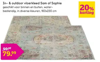 Leen Bakker In- & outdoor vloerkleed Sam of Sophie aanbieding