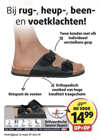 Lucovitaal Orthopedische Sandaal Slippers aanbieding