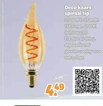 Plentyparts Deco Kaars Spiraal Tip aanbieding