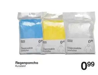 Zeeman Regenponcho aanbieding