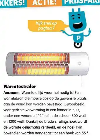 Plentyparts Warmtestraler Ansmann aanbieding