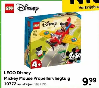 Intertoys LEGO DISNEY Mickey Mouse Propellervliegtuig 10772 aanbieding