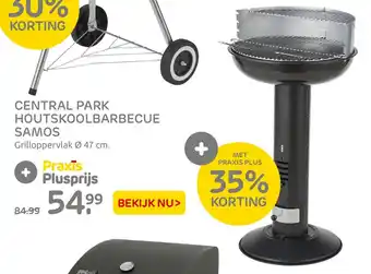 Praxis Central Park Houtskoolbarbecue Samos 47 cm aanbieding