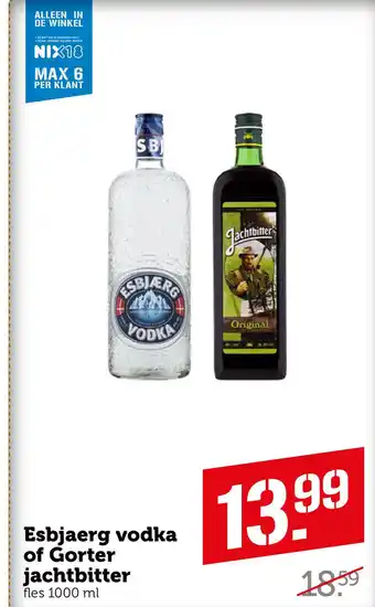 Coop Esbjaerg vodka of Gorter jachtbitter aanbieding