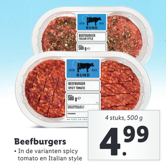 Lidl Beefburgers aanbieding