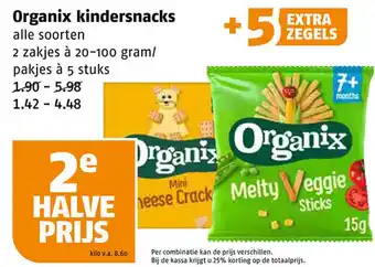 Poiesz Organix kindersnacks aanbieding