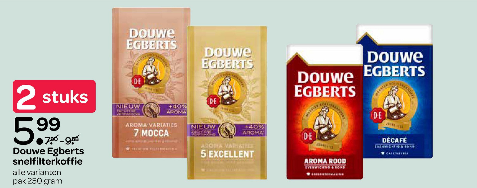 Douwe Egberts snelfilterkoffie aanbieding bij Spar
