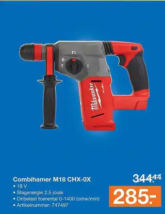 BOUWMAAT Combihamer M18 CHX-0X aanbieding