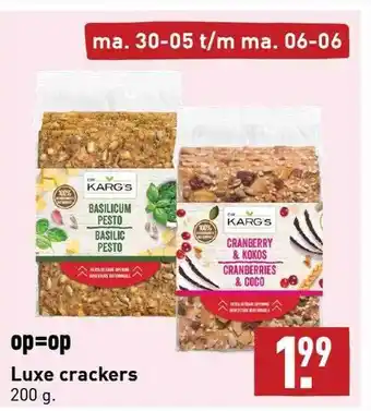 ALDI Luxe Crackers aanbieding