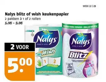 Poiesz Nalys Blitz Of Wish Keukenpapier aanbieding