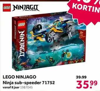 Intertoys LEGO NINJAGO Ninja sub-speeder 71752 aanbieding