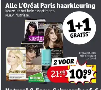 Kruidvat Alle L'Oreal Paris haarkleuring aanbieding