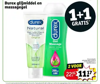 Kruidvat Durex glijmiddel en massagegel aanbieding