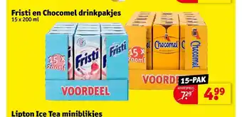 Kruidvat Fristi en Chocomel drinkpakjes 15 x 200 ml aanbieding