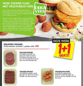 Dekamarkt Devakers Vegan : Vegan Burger, Vegan Gehakt Of Vegan Balletjes 1+1 Gratis aanbieding