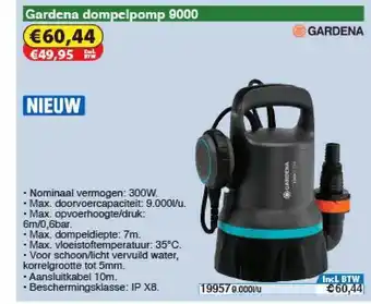 Toolstation Gardena Dompelpomp 9000 aanbieding