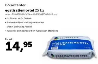 Bouwcenter Bouwcenter Egalisatiemortel 25kg aanbieding