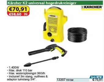 Toolstation Kärcher K2 Universal Hogedrukreiniger aanbieding