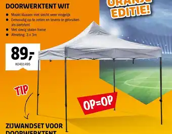 Isero Doorwerktent wit 3*3 m aanbieding