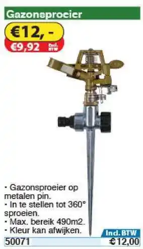 Toolstation Gazonsproeier aanbieding