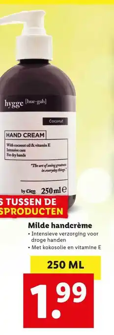 Lidl Milde Handcrème 250 ml aanbieding