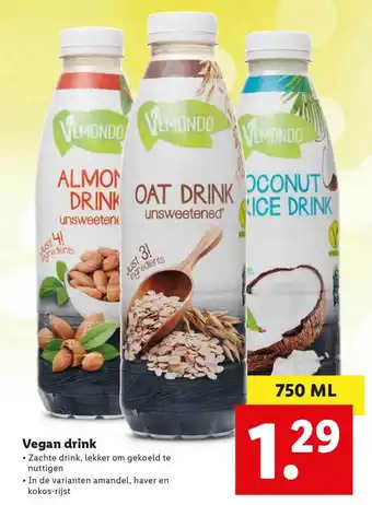 Lidl Vegan Drink 750 ml aanbieding