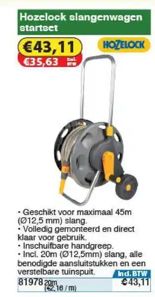 Toolstation Hozelock Slangenwagen Startset aanbieding