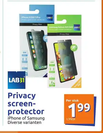 Action Privacy screenprotector aanbieding