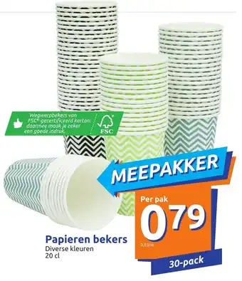 Action Papieren bekers aanbieding